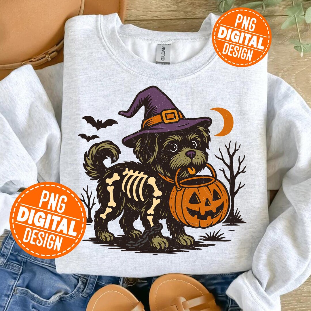 Halloween Shih Tzu Dog PNG: Skeleton Design (digital Download) - Etsy