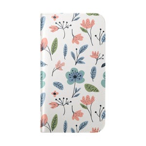 Floral Flip Cases for Phones, Stylish Phone Wallet, Protective Cover, Unique Gift for Her, Spring Accessories, Floral Design