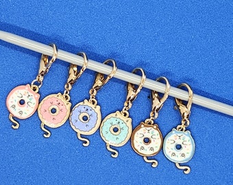 Metal Cat Stitch Markers: Crafting Essentials for Knitters & those who Crochet