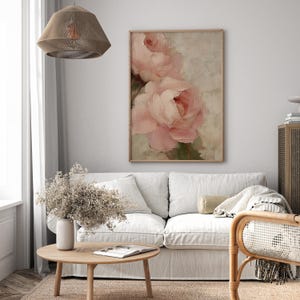 A beautifully textured oil painting of soft blush pink roses against a muted beige background. The brushstrokes create a rich depth and realism, while the pastel tones and gentle blending give the painting a romantic and dreamy feel. The artwork has an impressionistic style, perfect for adding an elegant and timeless floral touch to any space.
This artwork is a close-up of a delicately textured oil painting featuring soft pink roses.