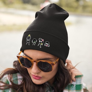 Soot Sprites Cute Beanie Hat - Anime Manga Japanese Japan - Cartoon Illustration Design - Present Gift