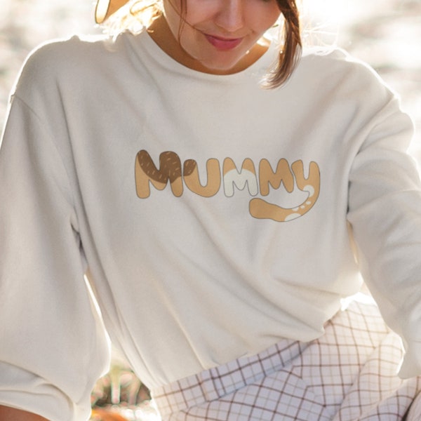 Chili Mummy Pullover Jumper Sweatshirt - Australian Dogs Heeler Family - Present Gift for Her