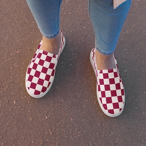Maroon Vans Etsy