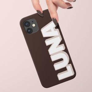 Dark Chocolate Brown iPhone 13 Case, Brown iPhone 12 Case Dark Chocolate Brown iPhone 13 Case, Brown iPhone 12 Case