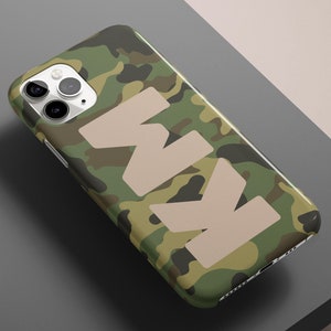 Camo Camouflage iPhone 15 Case iPhone 14 Case Monogram iPhone X Case Personalized iPhone 15 Pro Case iPhone 13 Military Army Galaxy S23 Case
