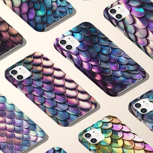 Dragon Scales Phone Case for iPhone 16 15 14 13 12 11, Samsung Galaxy S24 S23 Ultra, Dragon Scales Phone Case, Metallic Dragon Phone Case