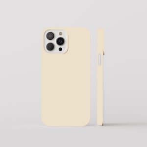 OFFWHITE iPhone Hülle Creme Farbe iPhone 15 14 13 12 11, Neutrale Farbe iphone, Beige iPhone Flache Farbe iPhone iPhone Fall