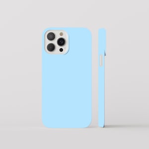 Taubenblau Handy Hülle, Hellblaue iPhone 15 Hülle, Baby Blaue iPhone 14 Hülle, iPhone 13 Pro Max Hülle, Pastell iPhone 12 Hülle