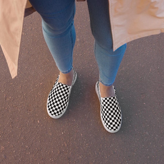 Mocha checkered vans outlet