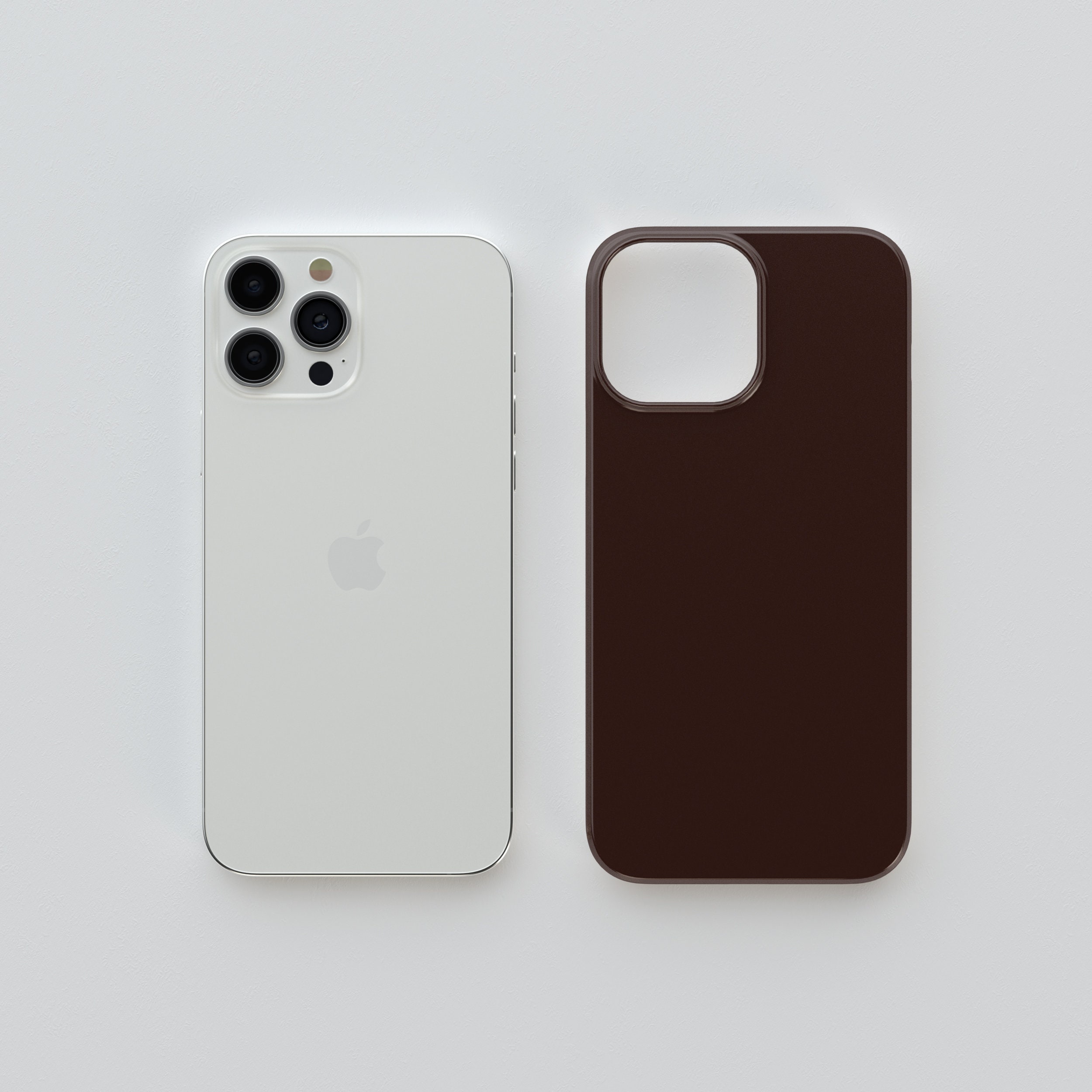 Dark Chocolate Brown iPhone 13 Case, Brown iPhone 12 Case