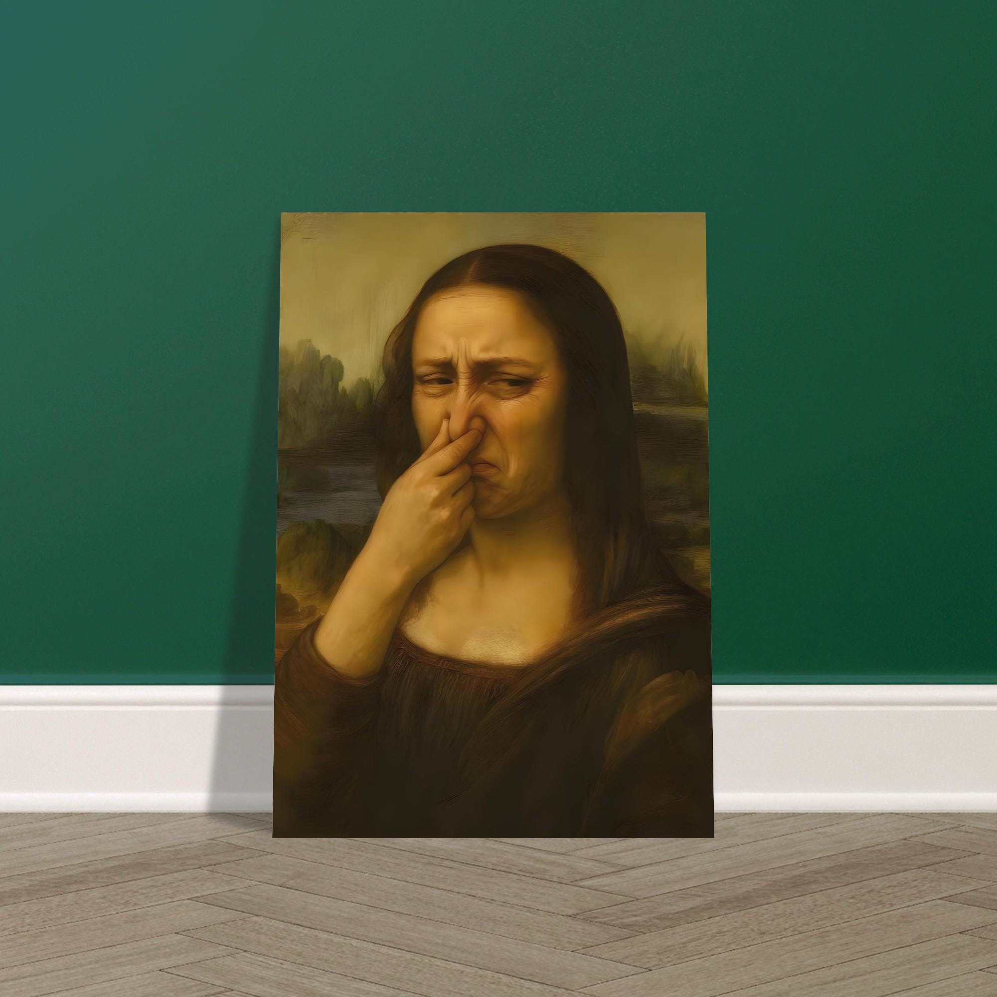 Funny Mona Lisa Toilet Humor Poster - Quirky Bathroom Art - Hilarious ...