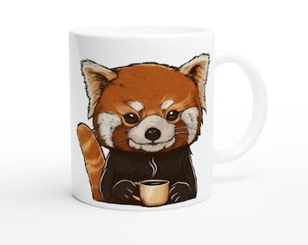 Tasse à café panda roux - « Les pandas roux ont besoin de café aussi », cadeau drôle pour amoureux des animaux, tasse à thé en céramique de 11 oz, verres mignon créature des bois