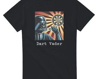 Dart Vader T-Shirt - Funny Pop Art Tee - Darth Vader Dart Theme - Gift for Star Wars Fans