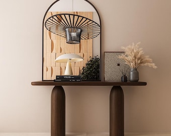 Modern Handmade Wood Console Table for Entryway with Minimalist Scandinavian Design