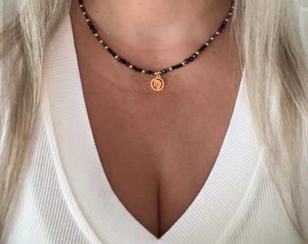 Virgo birthstone  necklace, Zodiac jewellery, custom necklace-gemstone dainty beaded necklace, Amulet for Virgo, Crystal necklace, Horoscope