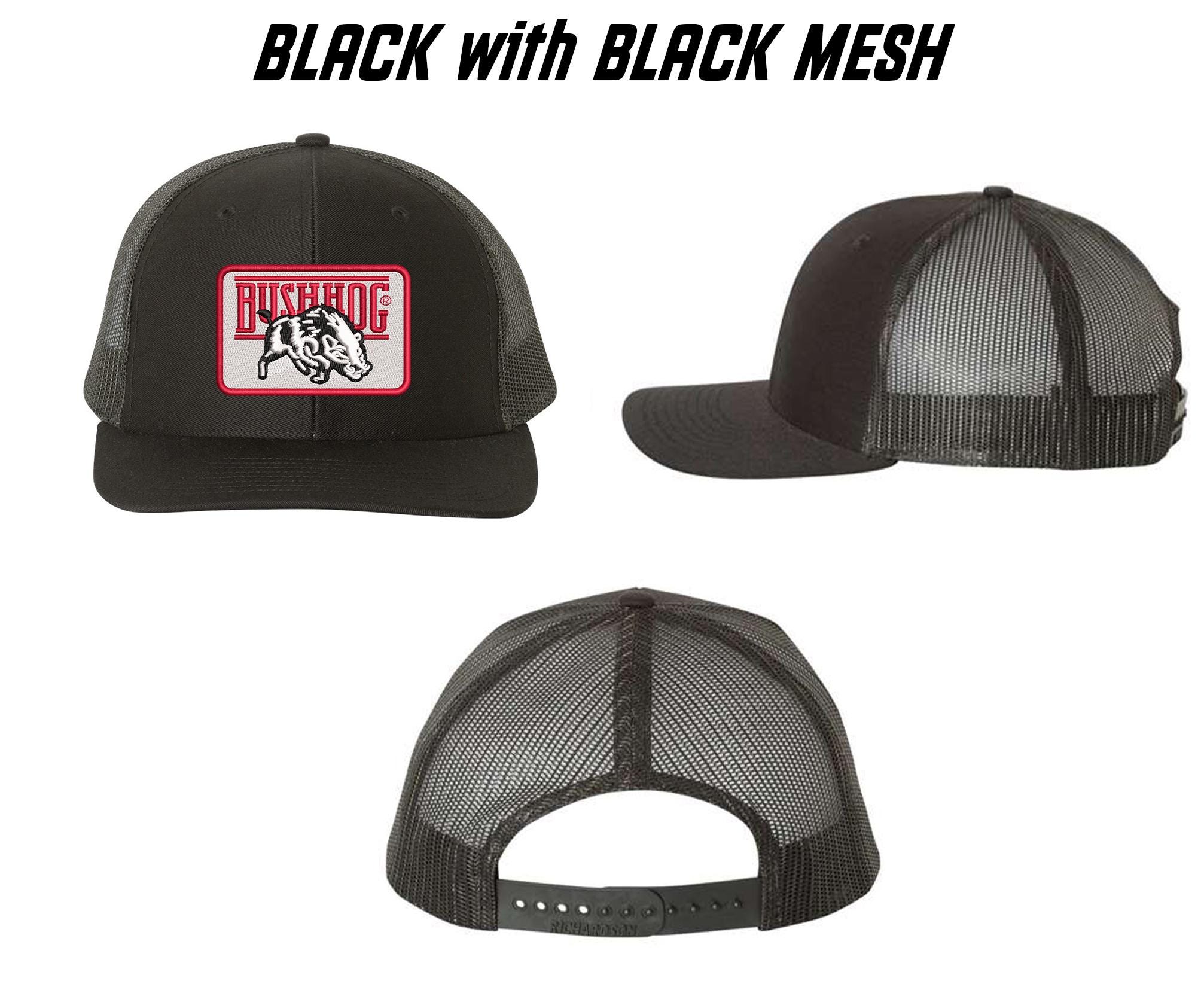 NWT Bush Hog Custom Embroidered Patch Richardson 112 Trucker Hat Red Snapback Bush Hog Patch Richardson 112 Trucker Mesh Snapback Cap Hat  main image 3