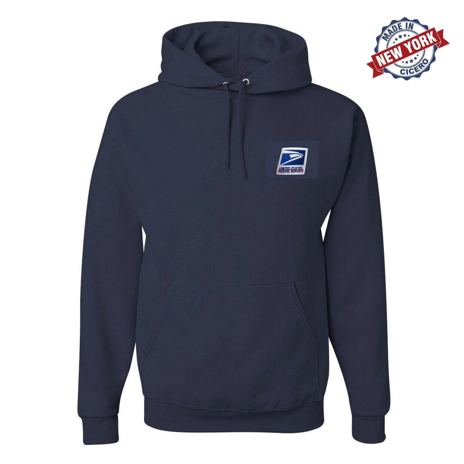 USPS Embroidered Side Chest Pullover Hoodie Fleece Hooded