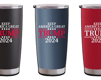 Trump 2024 Election Keep America Great MAGA 20 oz Stainless Steel Insulated Drink Tumbler