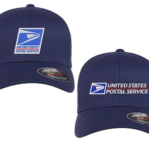 USPS Embroidered Navy Royal Blue Flexfit Mesh Snapback Hat