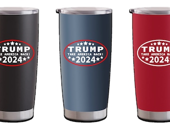 Trump 2024 Election Take America Back MAGA 20 oz Stainless Steel Insulated Drink Tumbler