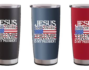 Trump 2024 Election Religious MAGA 20 oz Stainless Steel Insulated Drink Tumbler