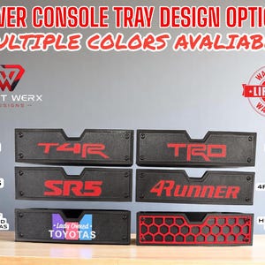 Lower Console Drawer with Changeable Face Plates for 2014-2024 Toyota 4Runner 5th gen