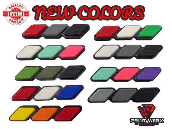 Toyota Tri-Color Grille Badge Emblem. (LIFETIME WARRANTY) Tacoma, Tundra, 4Runner, FJ Cruiser