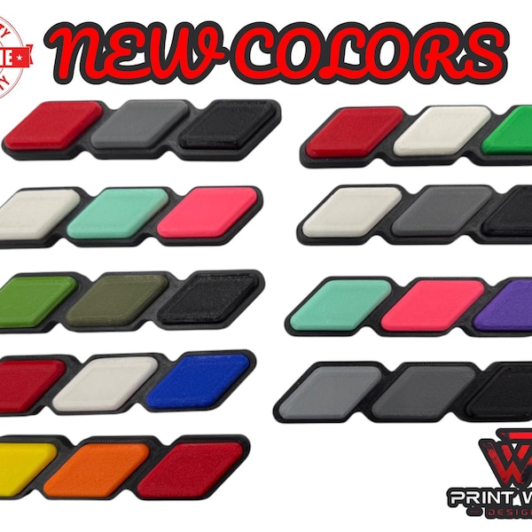 Toyota Tri-Color Grille Badge Emblem. (LEVENSLANGE GARANTIE) Tacoma, Tundra, 4Runner, FJ Cruiser