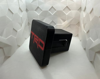 2” Hitch Cover For Toyota’s. Carbon fiber look. (Multiple Colors)