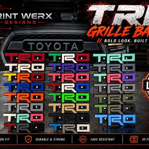 Insignia de parrilla para Toyota Tacoma, 4Runner, FJ Cruiser y Tundra. (GARANTÍA DE POR VIDA) Nuevos colores