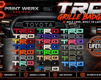 Insignia de parrilla para Toyota Tacoma, 4Runner, FJ Cruiser y Tundra. (GARANTÍA DE POR VIDA) Nuevos colores