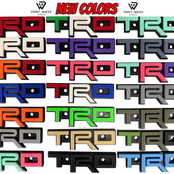 Grille Badge for Toyota Tacoma, 4Runner, FJ Cruiser, Tundra. (LIFETIME WARRANTY) New Colors