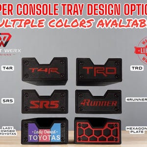 Upper Console Drawer with Changeable Face Plates for 2014-2024 Toyota 4Runner 5th gen