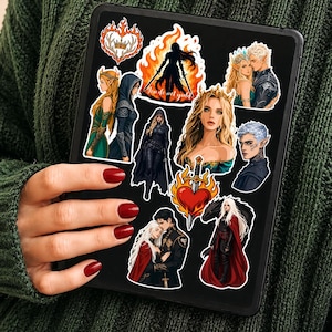 Throne of Glass Sticker Pack, Throne of Glass png, TOG stickers, Fantasy Book Stickers, Aelin and Rowan stickers, Printable Bookish Decor