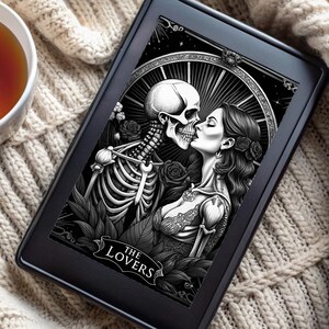 Tela de bloqueio do Kindle tarot, The Lovers, Kindle GirliesCapa de tela do Kindle, Carta de tarô, Papel de parede do Kindle, Download digital, Kindle de Halloween