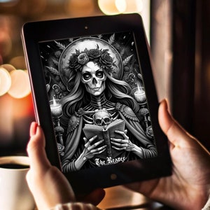 Tarot Kindle Sperrbildschirm, The Reader, Kindle Bildschirmhülle, Tarot Karte, Kindle Tapete, Digitaler Download, Halloween Kindle
