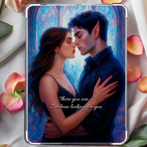 Inserts pour Kindle en vitrail Acotar, insert imprimable pour Kindle devis Acotar, univers SJM, insert pour étui Kindle Feyre et Rhysand papier blanc