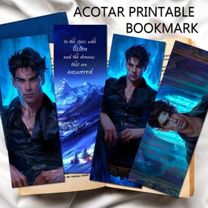 Rhysand Acotar bookmark, Acotar printable bookmark, Acotar gifts, acotar book mark, sjm bookmarks, Digital download, Citation acotar