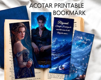 Acotar Rhysand bookmark, Acotar bookmark printable, Acotar gifts, acotar book mark, Sarah J Maas, Digital download, Citation acotar