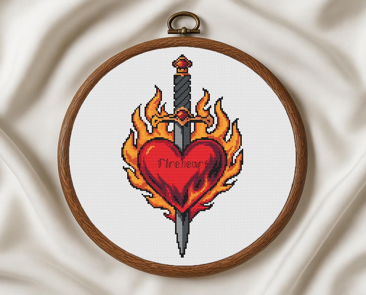 Aelin Fireheart Cross Stitch PDF, Throne of Glass Cross Stitch