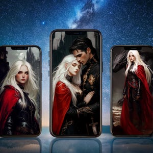 Throne of glass i-phone wallpaper, Manon and Dorian android wallpapers, Manon Blackbeak art high resolution phone wallpaper, SJM fanart