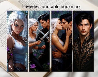 Segnalibro impotente, Fan art di Lauren Roberts senza potere, Segnalibro stampabile impotente di Kai Azer, Segnalibro di Paedyn Gray senza potere, Reckless