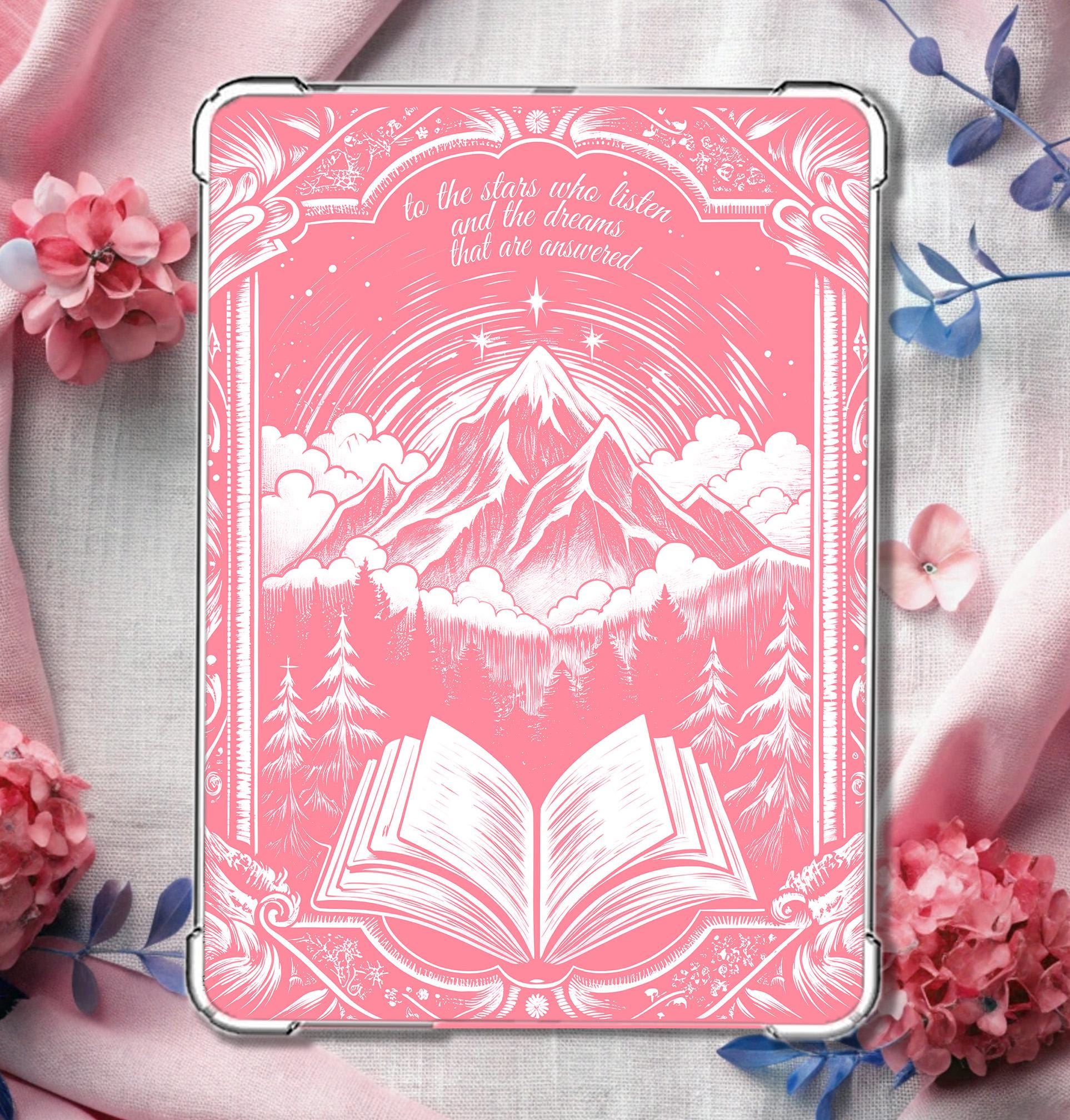 Pink Acotar Kindle Cover Insert, Acotar Mountains Printable Insert ...