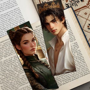 The Cruel Prince Printable Bookmark, Jude and Cardan bookmark set, The wicked king book marks, The queen of nothing bookmarks printables