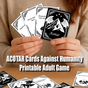 Acotar Cards Against Humanity, Cards Against Prythian, Afdrukbaar kaartspel, Night Court acotar, Acotar-themacadeaus, Spel voor volwassenen, Acomaf