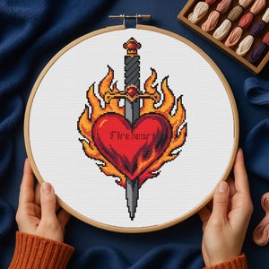 Aelin Fireheart Cross Stitch PDF, Throne of Glass cross stitch pattern, SJM cross stitch, Fantasy cross stitch, TOG quote cross stitch
