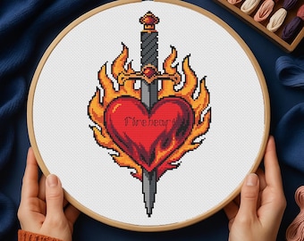 Aelin Fireheart Cross Stitch PDF, Throne of Glass cross stitch pattern, SJM cross stitch, Fantasy cross stitch, TOG quote cross stitch