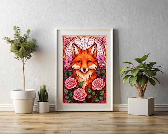 Once Upon A Broken Heart poster, Stained Glass Print, Evangeline Fox & Jackswith, Printable reading nook poster, Stephanie Garber Fanart