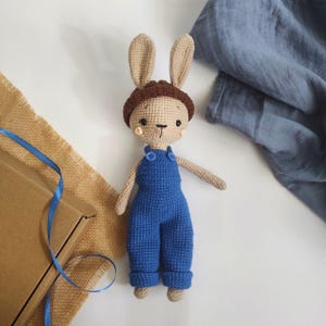 Perfect child&#39;s gift adorable bunny toy original birthday present this knit rabbit toy christmas gift for babies interesting toy for toddler