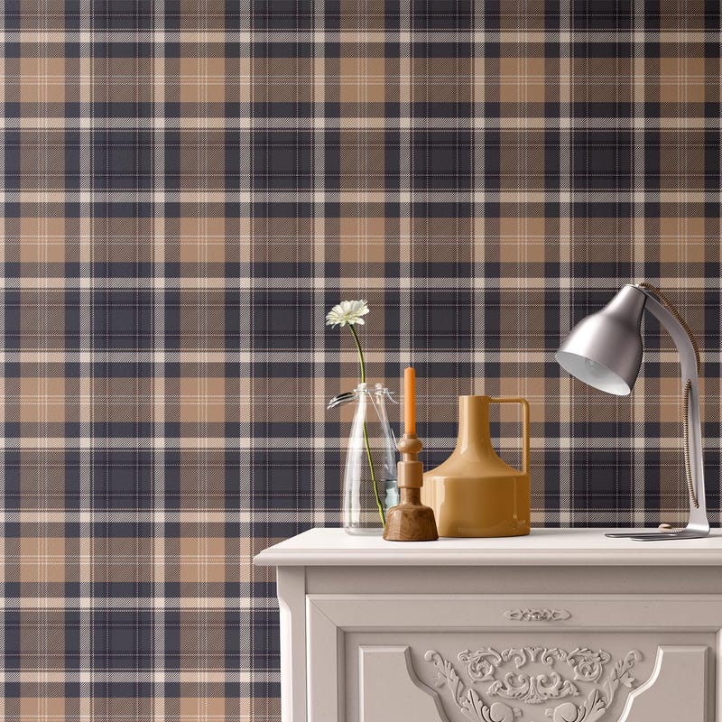 Plaid Wallpaper - Etsy